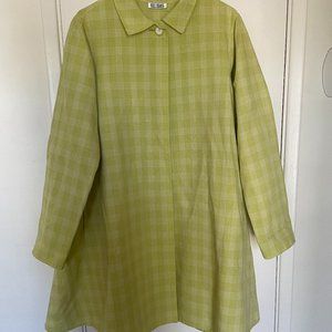 Vintage Bill Blass Lime Green Knee Length Cape/Coat Size 16